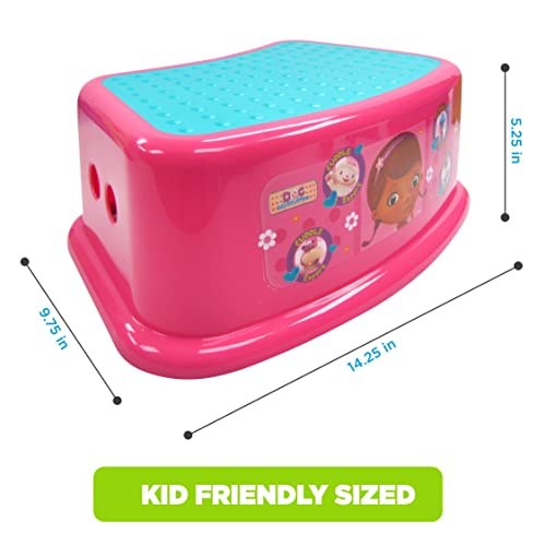 Disney's Doc McStuffins Essential Kid's Toilet Training Combo Kit - Contour Step Stool & Soft Potty Seat, Pink, 2 Piece