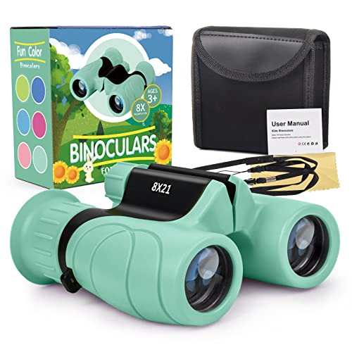 MAKINO Binoculars for Kids, Gifts for 3-12 Year Boys Girls, Compact Kids Binoculars 8x21 High-Resolution for Bird Watching, Camping, Exploration, Hiking, Hunting, Sports Events and Safari Park